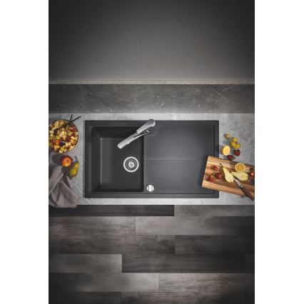 GROHE 31640AP0 - Composiet spoelbak K400 860 × 500 mm zwart