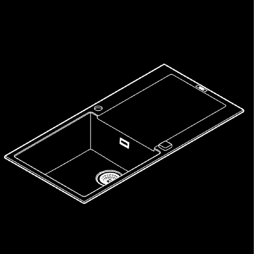 GROHE 31645AP0 - Composiet spoelbak K500 1000 × 500 mm, zwart