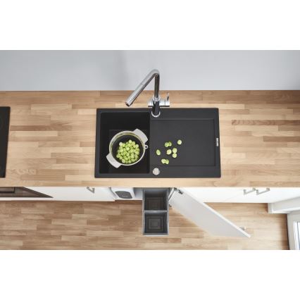 GROHE 31645AP0 - Spoelbak K500 1000 × 500 mm steen/zwart