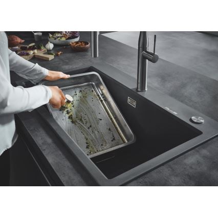 GROHE 31652AP0 - Composiet spoelbak K700 780 × 510 mm zwart