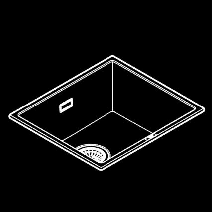 GROHE 31653AP0 - Spoelbak K700U 457 × 406 mm steen/zwart