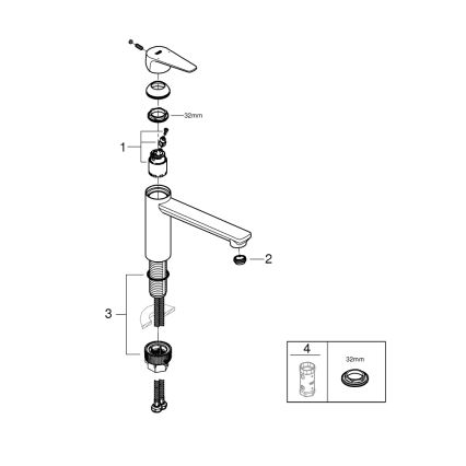 GROHE 31693000 - Keukenkraan BAUEDGE 193 mm glanzend chroom