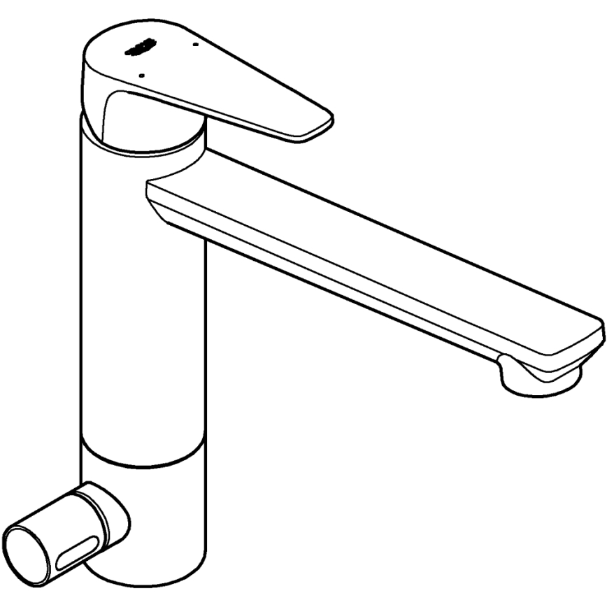 GROHE 31696000 - Keukenkraan BAUEDGE glanzend chroom