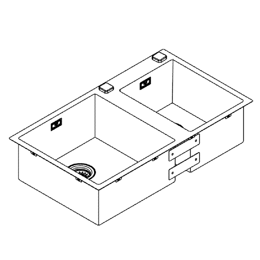 GROHE 31855SD0 - Keukenspoelbak K700 860 × 500 mm RVS