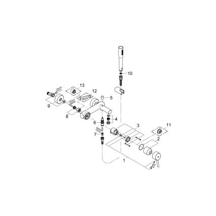 GROHE 32212001 - Badkraanset met mengkraan CONCETTO glanzend chroom