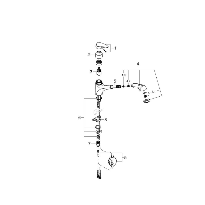 GROHE 32257001 - Keukenkraan EURODISC glanzend chroom