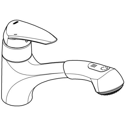 GROHE 32257001 - Keukenkraan EURODISC glanzend chroom