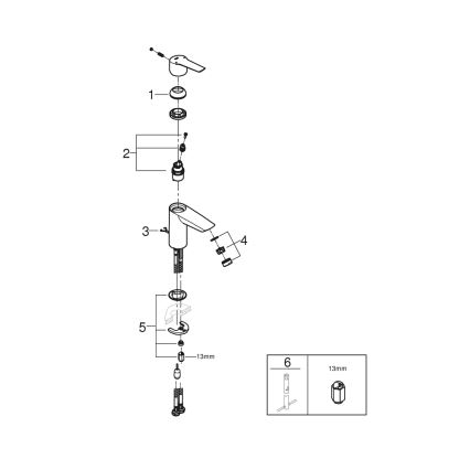 GROHE 32277002 - Wastafelkraan START maat S, glanzend chroom