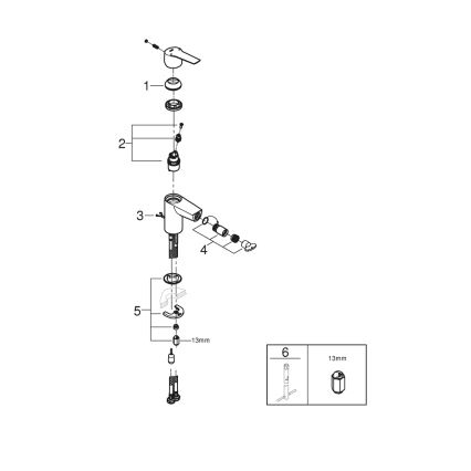 GROHE 32281002 - Bidetkraan START S, glanzend chroom