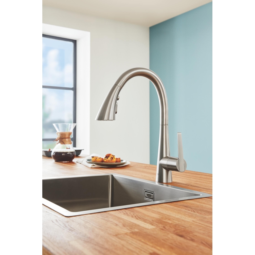 GROHE 32294DC2 - ZEDRA keukenkraan RVS