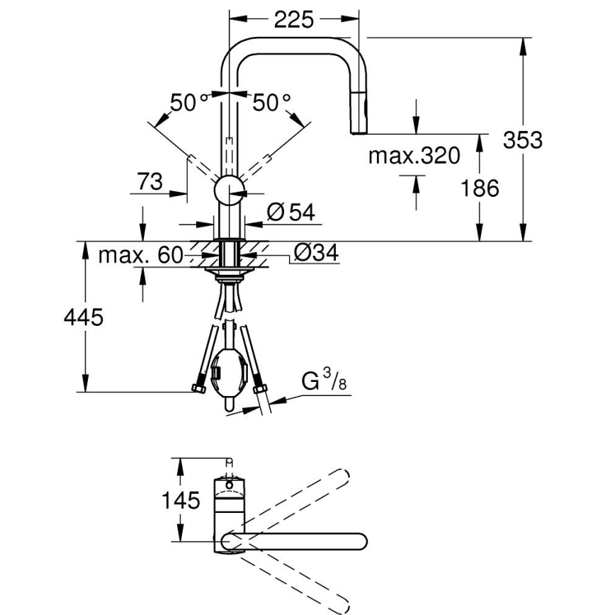 GROHE 32322DL2 - Koperen keukenkraan A