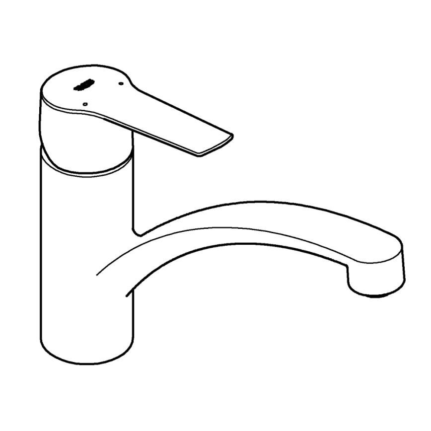 GROHE 324412432 - Keukenkraan START 184 mm zwart
