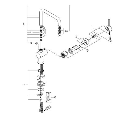 GROHE 32488000 - Keukenkraan A glanzend chroom