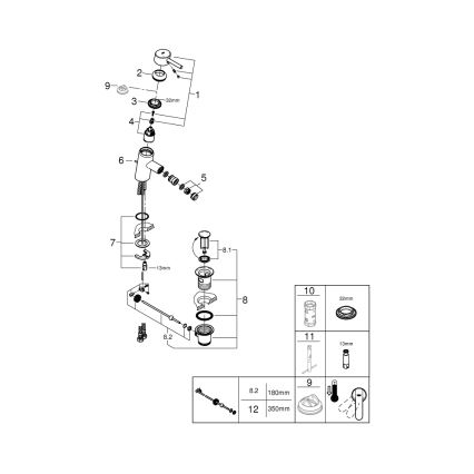 GROHE 32558000 - Bidetkraan FEEL DN 15 glanzend chroom