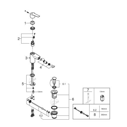 GROHE 325602432 - Bidetmengkraan START maat S zwart