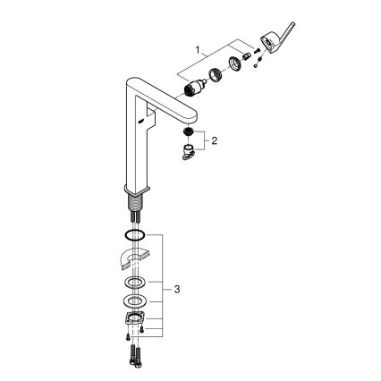 GROHE 32618003 - Wastafelmengkraan PLUS XL glanzend chroom