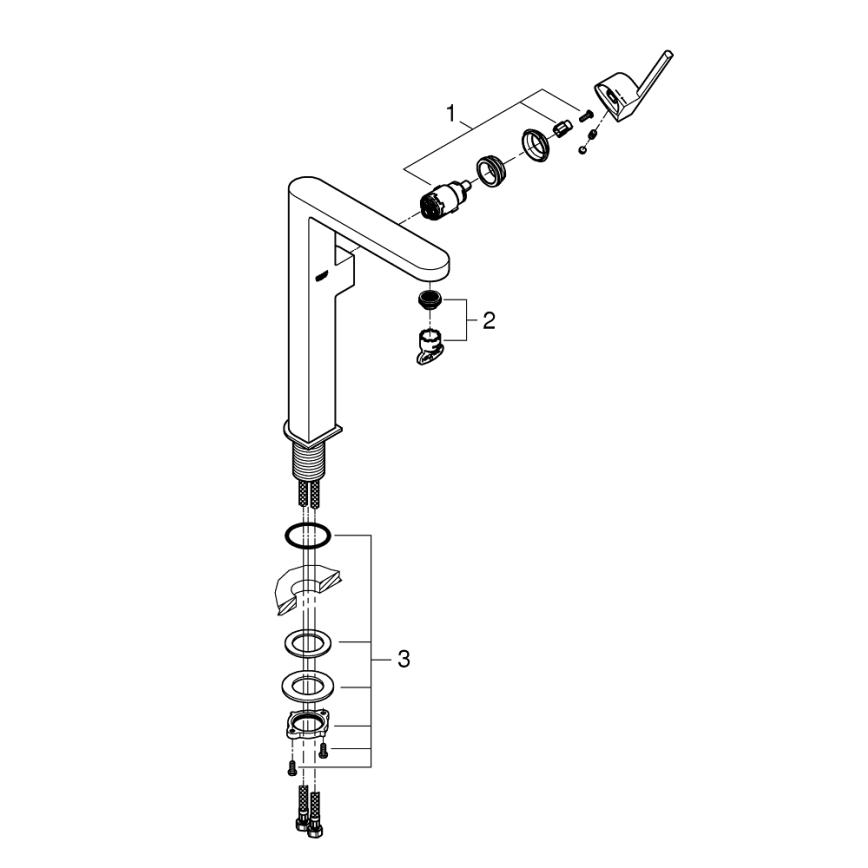 GROHE 32618003 - Wastafelmengkraan PLUS XL glanzend chroom