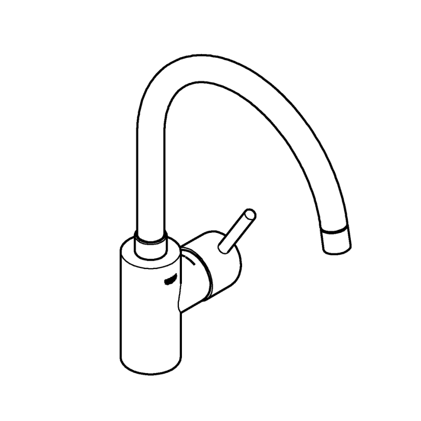GROHE 32661003 - Keukenkraan CONCETTO glanzend chroom