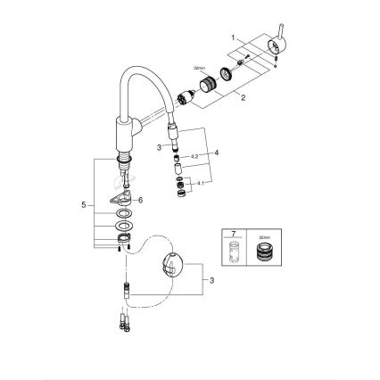 GROHE 32663003 - Keukenkraan CONCETTO 360 mm, glanzend chroom