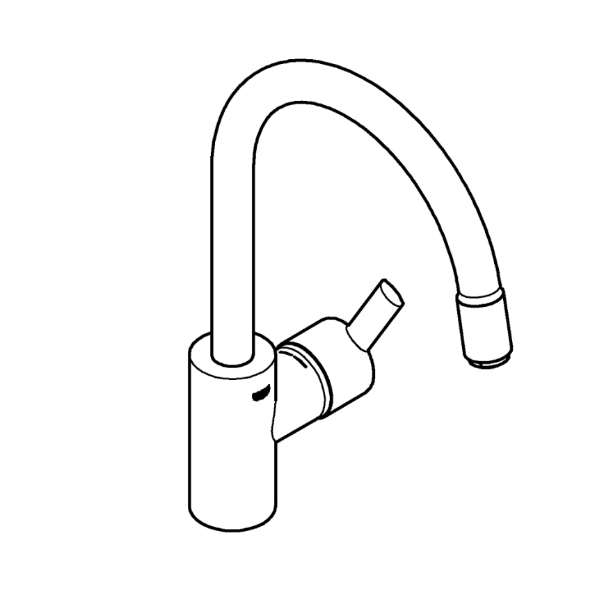 GROHE 32671002 - Keukenkraan FEEL glanzend chroom