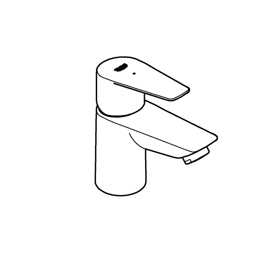 GROHE 32861001 - Wastafelkraan BAUEDGE 131 mm glanzend chroom