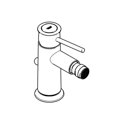 GROHE 32864000 - BAUCLASSIC bidetmengkraan, glanzend chroom