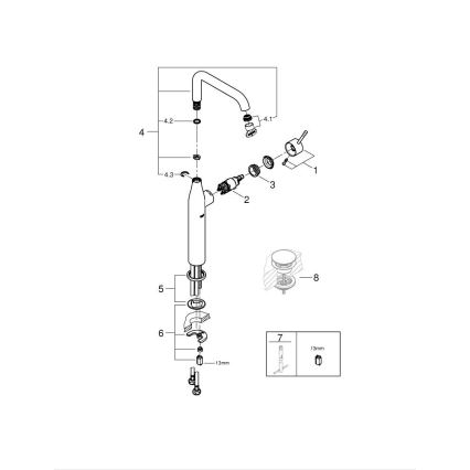 GROHE 32901AL1 - ESSENCE wastafelmengkraan XL grafiet