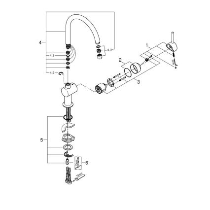 GROHE 32917000 - Keukenkraan A 356 mm glanzend chroom