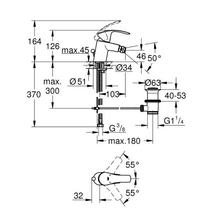 GROHE 32929002 - Bidetmengkraan EUROSMART maat S glanzend chroom