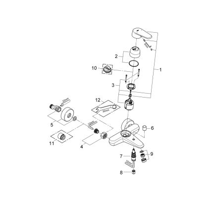 GROHE 33390002 - Badmengkraan EURODISC COSMOPOLITAN DN 15 glanzend chroom