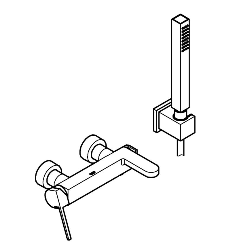 GROHE 33547003 - Badset met mengkraan PLUS glanzend chroom