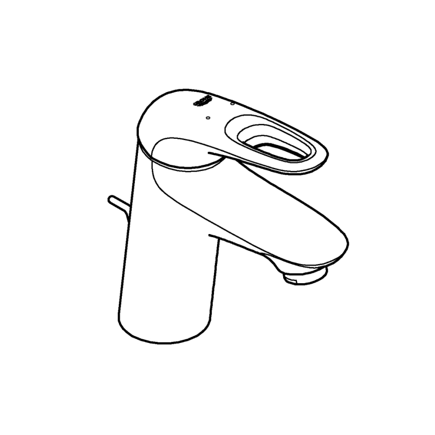 GROHE 33558LS3 - Wastafelmengkraan EUROSTYLE maat S wit