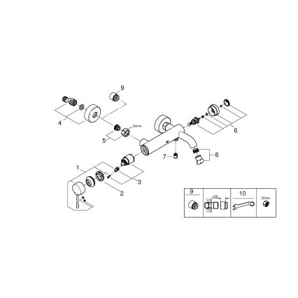 GROHE 33624GN1 - Badmengkraan ESSENCE 193 mm geborsteld goud