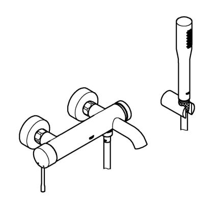 GROHE 33628001 - Badset met mengkraan ESSENCE DN 15, glanzend chroom