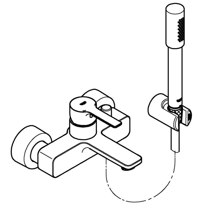 GROHE 33850001 - Badmengkraan LINEARE DN 15, glanzend chroom