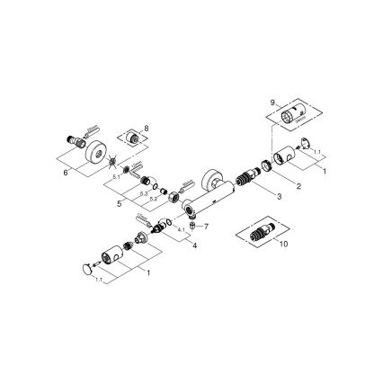 GROHE 34065AL2 - GROHTHERM 1000 COSMOPOLITAN thermostatische douchemengkraan DN 15, grafiet