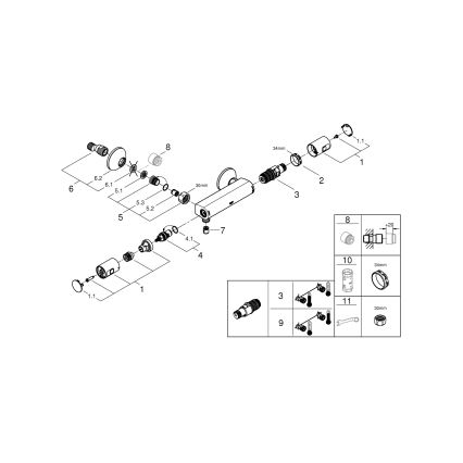 GROHE 345942430 - Thermostatische douchemengkraan PRECISION START DN 15 zwart
