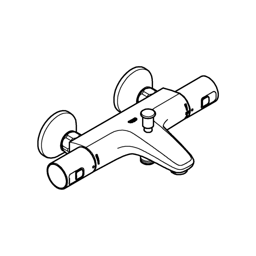 GROHE 345982430 - Thermostatische badmengkraan PRECISION START 168 mm zwart