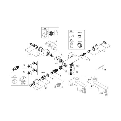 GROHE 34666000 - Thermostatische medische kraan DN 15 glanzend chroom