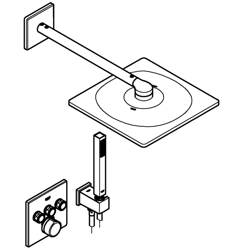 GROHE 34712000 - Doucheset SMARTCONTROL 310 × 310 mm glanzend chroom