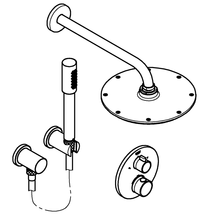 GROHE 34732000 - Doucheset GROHTHERM RAINSHOWER COSMOPOLITAN 210 286 mm chroom