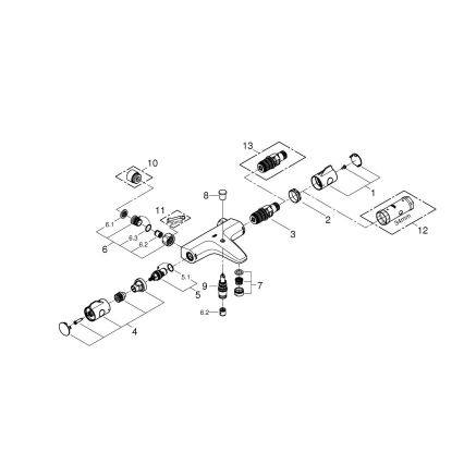 GROHE 34754000 - Thermostatische badmengkraan GROHTHERM 800 DN 15, glanzend chroom