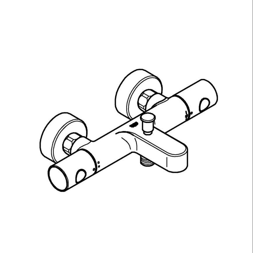 GROHE 34766000 - Thermostatische badkraan GROHTHERM 800 COSMOPOLITAN DN 15 chroom