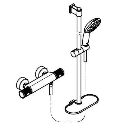 GROHE 34853001 - Thermostatische douchekraan PRECISION FEEL + doucheset 90 cm chroom