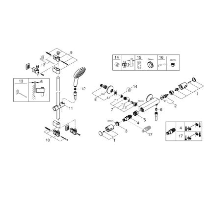 GROHE 34855003 - Thermostatische douchemengkraan PRECISION TREND 150 mm chroom
