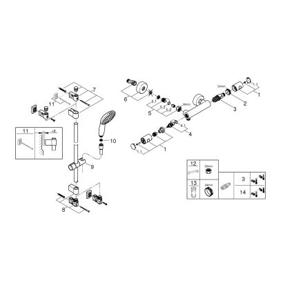 GROHE 34857000 - Doucheset met thermostatische mengkraan PRECISION GET 12” glanzend chroom