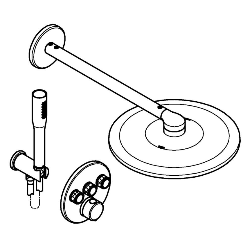 GROHE 34874000 - Douchesysteem PRECISION SMARTCONTROL 310 mm glanzend chroom