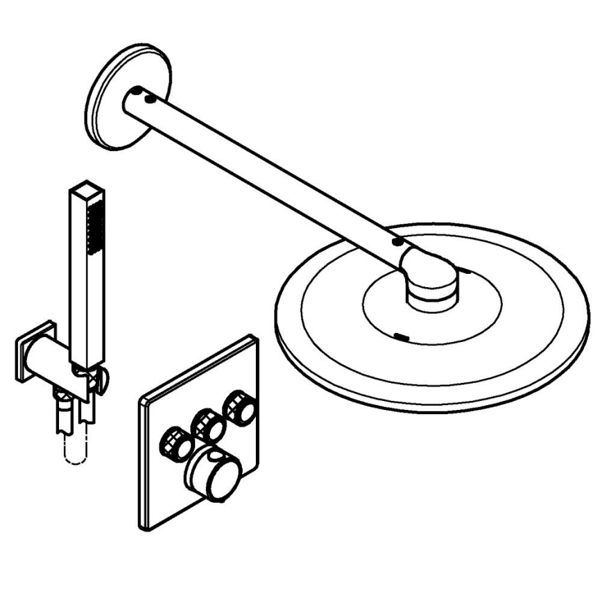 GROHE 34875000 - PRECISION SMARTCONTROL douchesysteem, 310 mm, glanzend chroom