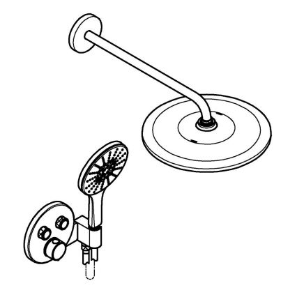 GROHE 34877000 - Douchesysteem VITALIO RAIN MONO 310 glanzend chroom