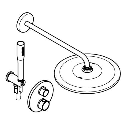 GROHE 34880000 - Doucheset met inbouwthermostaat GROHTHERM SMARTCONTROL, glanzend chroom